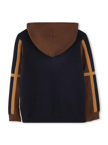 Chloè Kids Felpa colorblock con zip