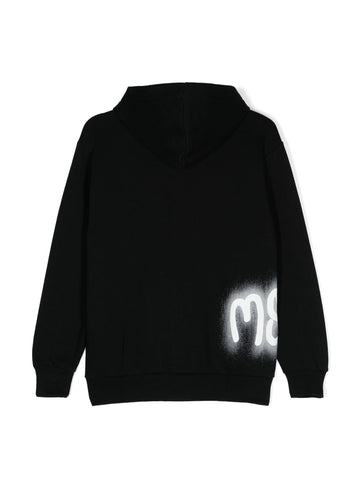 MSGM Kids Felpa con zip e logo