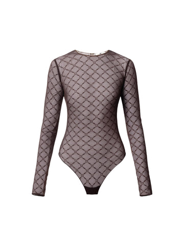 Elisabetta Franchi Body in tulle jacquard