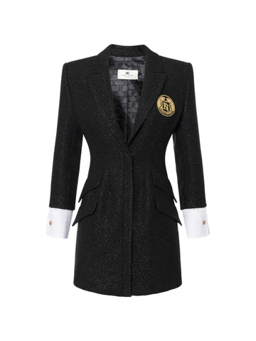 Elisabetta Franchi Abito robe manteau con patch