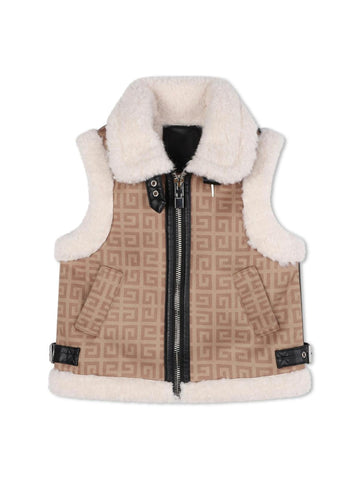 Givenchy Kids Smanicato con sherpa