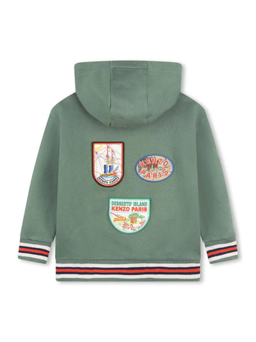 Kenzo Kids Felpa con cappuccio e patch