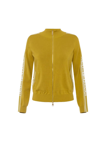 Elisabetta Franchi Cardigan con zip e bande laterali