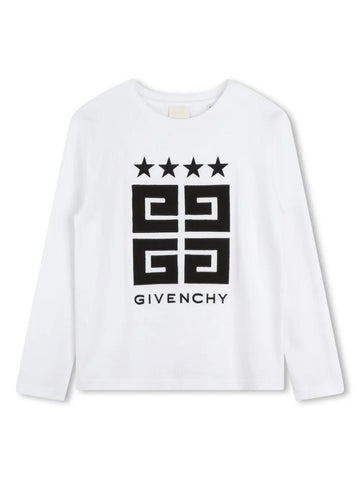 Givenchy Kids Maglia con logo ricamato