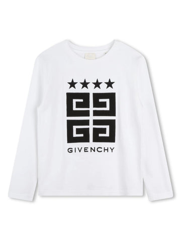 Givenchy Kids Maglia con logo monogram ricamato