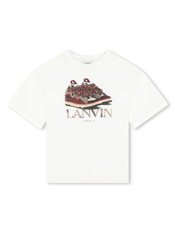 Lanvin Kids T-shirt con stampa sneakers