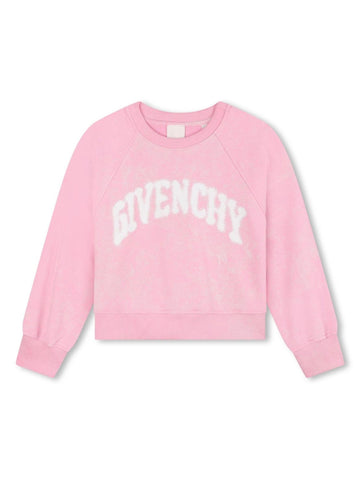 Givenchy Kids Felpa slavata con logo