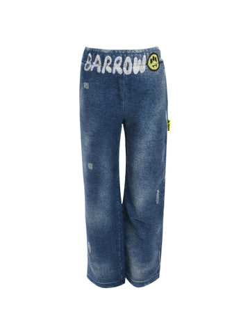 Barrow Kids Pantalone effetto denim slavato