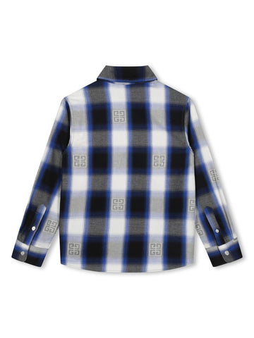 Givenchy Kids Camicia a quadri con logo