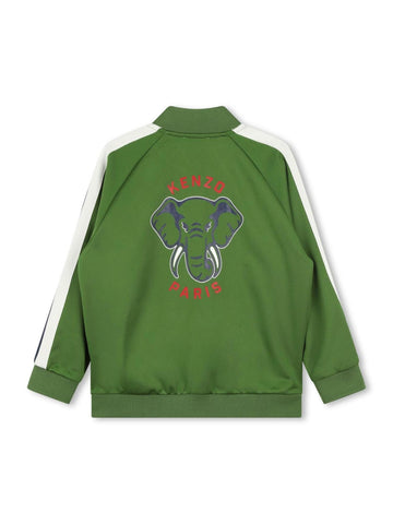 Kenzo Kids Felpa con zip ed elefante