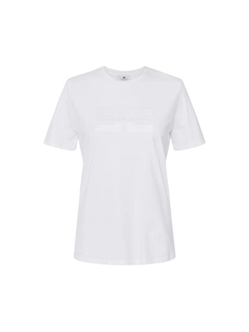 Elisabetta Franchi T-shirt con logo in strass