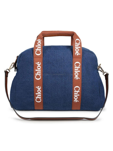 Chloè Kids Borsa fasciatoio in denim