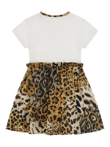 Roberto Cavalli Junior Abito con gonna animalier