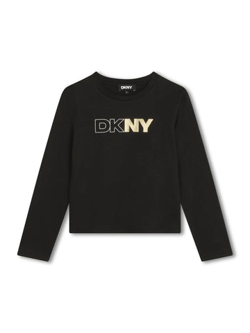 DKNY Kids Maglia con logo stampato