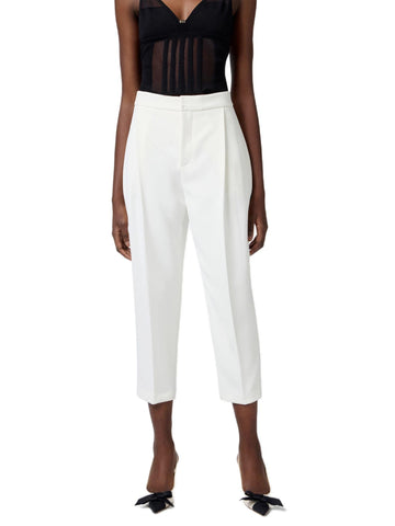 Elisabetta Franchi Pantalone crop con pinces