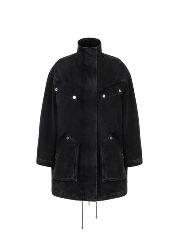 Elisabetta Franchi Parka oversize in denim