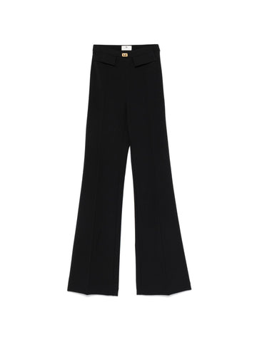 Elisabetta Franchi Pantalone wide con placca logo