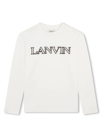 Lanvin Kids Maglia con logo ricamato