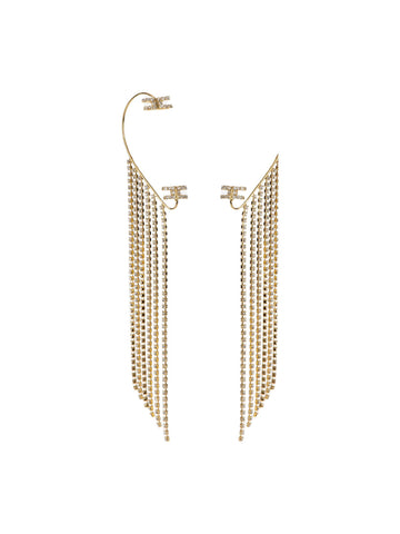 Elisabetta Franchi Orecchini earcuff con pendenti