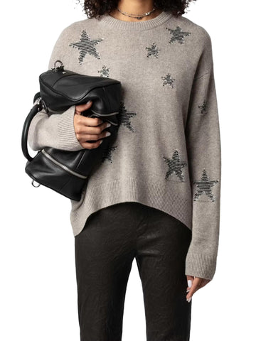 Zadig & Voltaire Maglia in cashmere con stelle