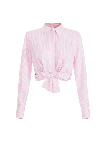 Elisabetta Franchi Camicia a righe annodata